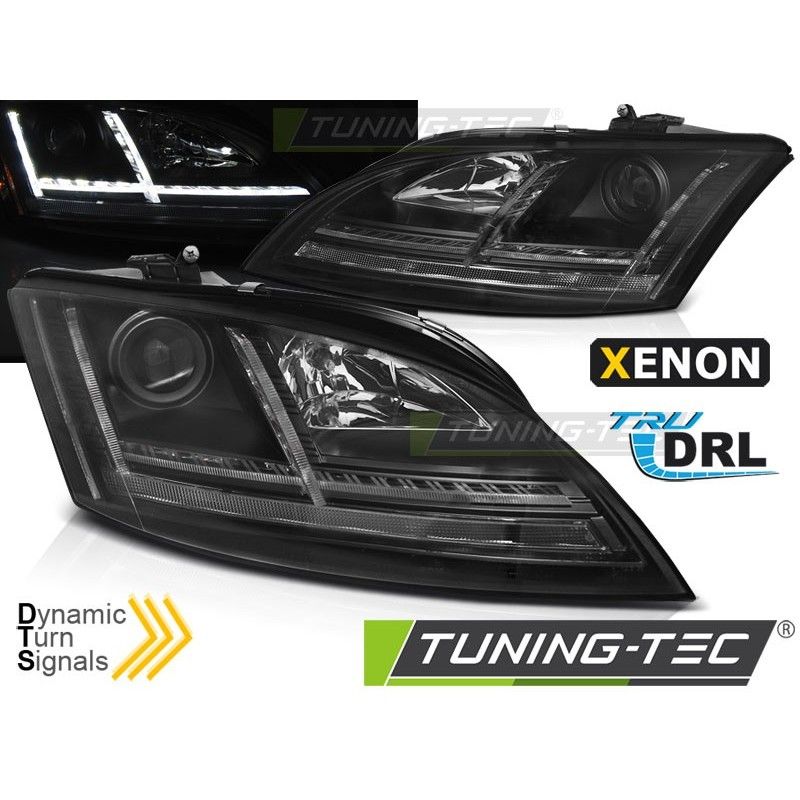 XENON HEADLIGHTS LED DRL BLACK SEQ fits AUDI TT 06-10 8J, Audi XENON HEADLIGHTS LED DRL BLACK SEQ fits AUDI TT 06-10 8J, Audi