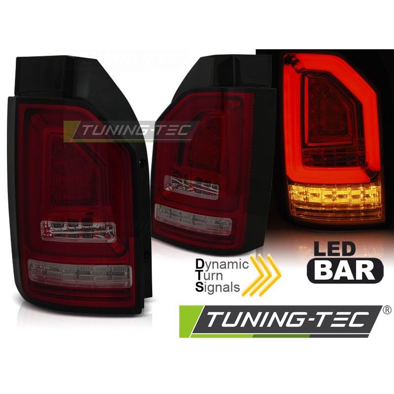 LED BAR TAIL LIGHTS RED SMOKE SEQ fits VW T6 15-19 OEM BULB, Volkswagen LED BAR TAIL LIGHTS RED SMOKE SEQ fits VW T6 15-19 OEM BULB, Volkswagen