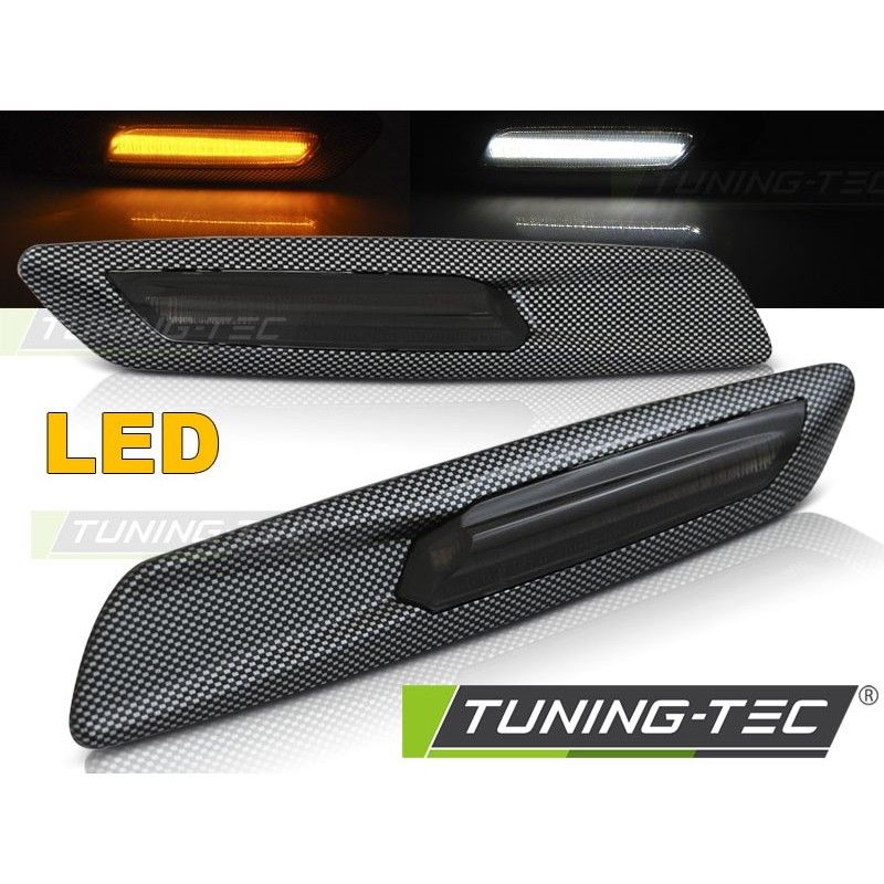 SIDE DIRECTION SMOKE LED CARBON F10 STYLE fits BMW E60/ E90/ E92/ E82, Bmw SIDE DIRECTION SMOKE LED CARBON F10 STYLE fits BMW E60/ E90/ E92/ E82, Bmw