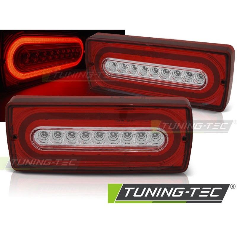 LED TAIL LIGHTS RED WHITE fits MERCEDES W463 G-KLASA 90-12, Mercedes LED TAIL LIGHTS RED WHITE fits MERCEDES W463 G-KLASA 90-12, Mercedes