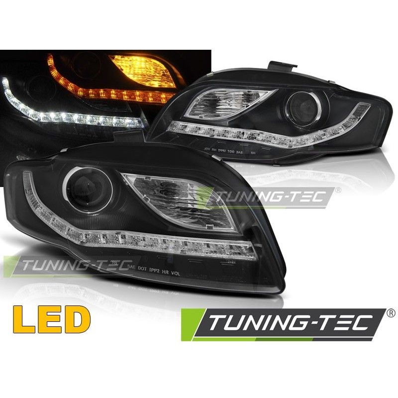 HEADLIGHTS DAYLIGHT BLACK fits AUDI A4 B7 11.04-03.08, Audi HEADLIGHTS DAYLIGHT BLACK fits AUDI A4 B7 11.04-03.08, Audi