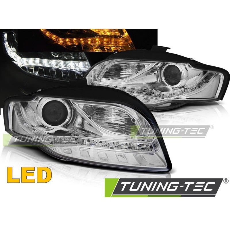 HEADLIGHTS DAYLIGHT CHROME fits AUDI A4 B7 11.04-03.08, Audi HEADLIGHTS DAYLIGHT CHROME fits AUDI A4 B7 11.04-03.08, Audi