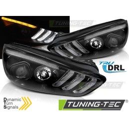 FORD FOCUS MK3 15-18 BLACK DRL LED SEQ INDICAOR, Ford
