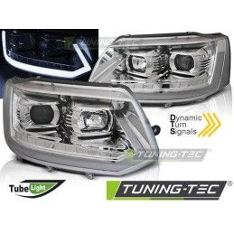 HEADLIGHTS TUBE LIGHT CHROME SEQ fits VW T5 2010-2015, Volkswagen