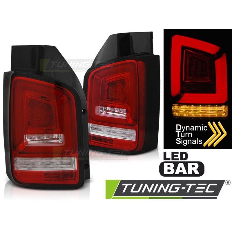 LED BAR TAIL LIGHTS RED WHIE SEQ fits VW T5 04.03-09, Volkswagen LED BAR TAIL LIGHTS RED WHIE SEQ fits VW T5 04.03-09, Volkswagen