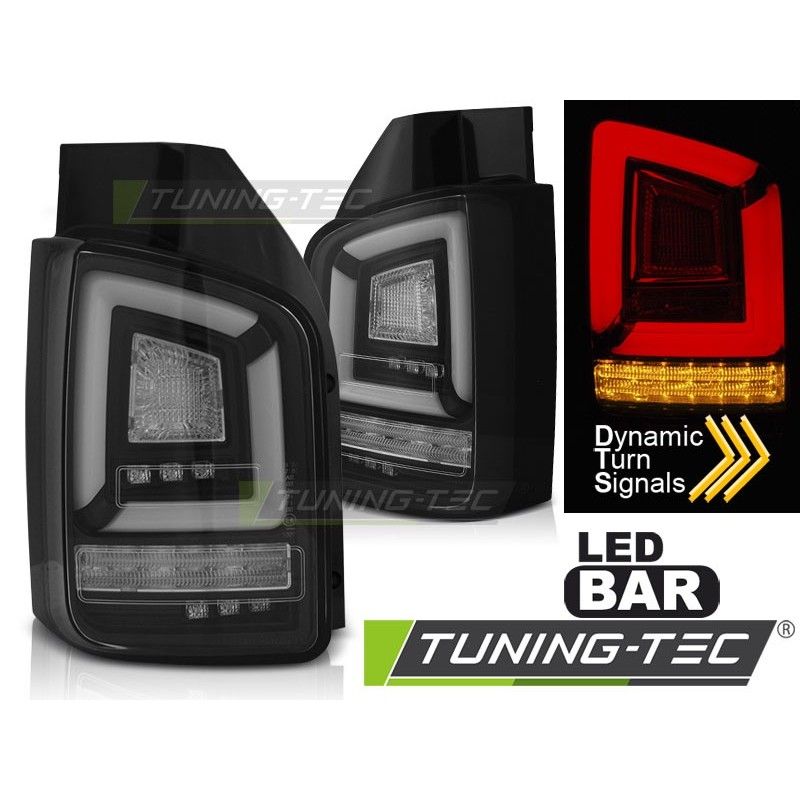 LED BAR TAIL LIGHTS BLACK SEQ fits VW T5 04.03-09, Volkswagen LED BAR TAIL LIGHTS BLACK SEQ fits VW T5 04.03-09, Volkswagen