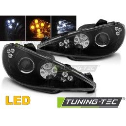 PEUGEOT 206 02-ANGEL EYES BLACK LED, Peugeot