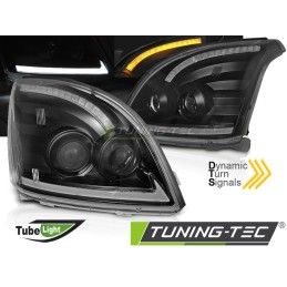 TOYOTA LAND CRUISER 120 03-09 TUBE LIGHT SEQ LED BLACK, Toyota