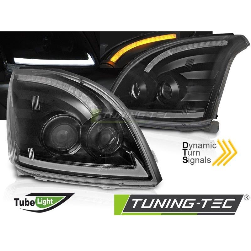 TOYOTA LAND CRUISER 120 03-09 TUBE LIGHT SEQ LED BLACK, Toyota TOYOTA LAND CRUISER 120 03-09 TUBE LIGHT SEQ LED BLACK, Toyota