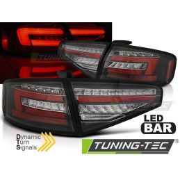 LED BAR TAIL LIGHTS BLACK SEQ fits AUDI A4 B8 12-15 SEDAN OEM LED, Audi