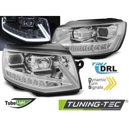 HEADLIGHTS TUBE LIGHT DRL CHROME SEQ fits VW T6 15-19, Volkswagen