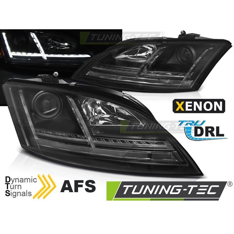 XENON HEADLIGHTS LED DRL BLACK SEQ fits AUDI TT 06-10 8J with AFS, Audi XENON HEADLIGHTS LED DRL BLACK SEQ fits AUDI TT 06-10 8J with AFS, Audi