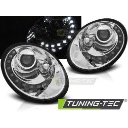 HEADLIGHTS DAYLIGHT CHROME fits VW NEW BEETLE 06-12, Volkswagen