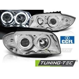 HEADLIGHTS ANGEL EYES CCFL CHROME fits BMW 1 E87/E81/82/88 04-11, Bmw