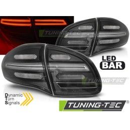 LED BAR TAIL LIGHTS BLACK SEQ fits PORSCHE CAYENNE 10-15, Porsche