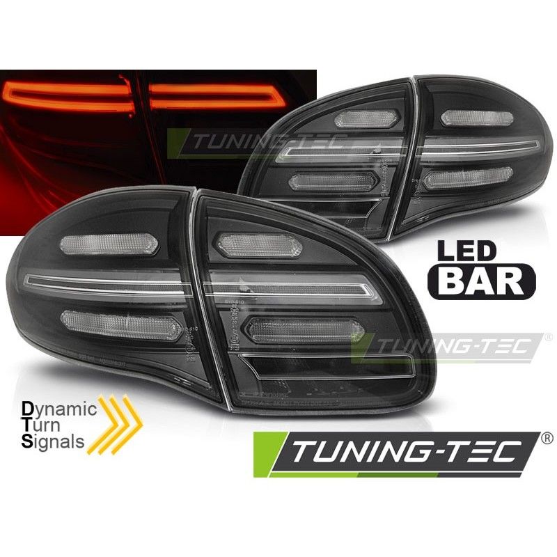 LED BAR TAIL LIGHTS BLACK SEQ fits PORSCHE CAYENNE 10-15, Porsche LED BAR TAIL LIGHTS BLACK SEQ fits PORSCHE CAYENNE 10-15, Porsche