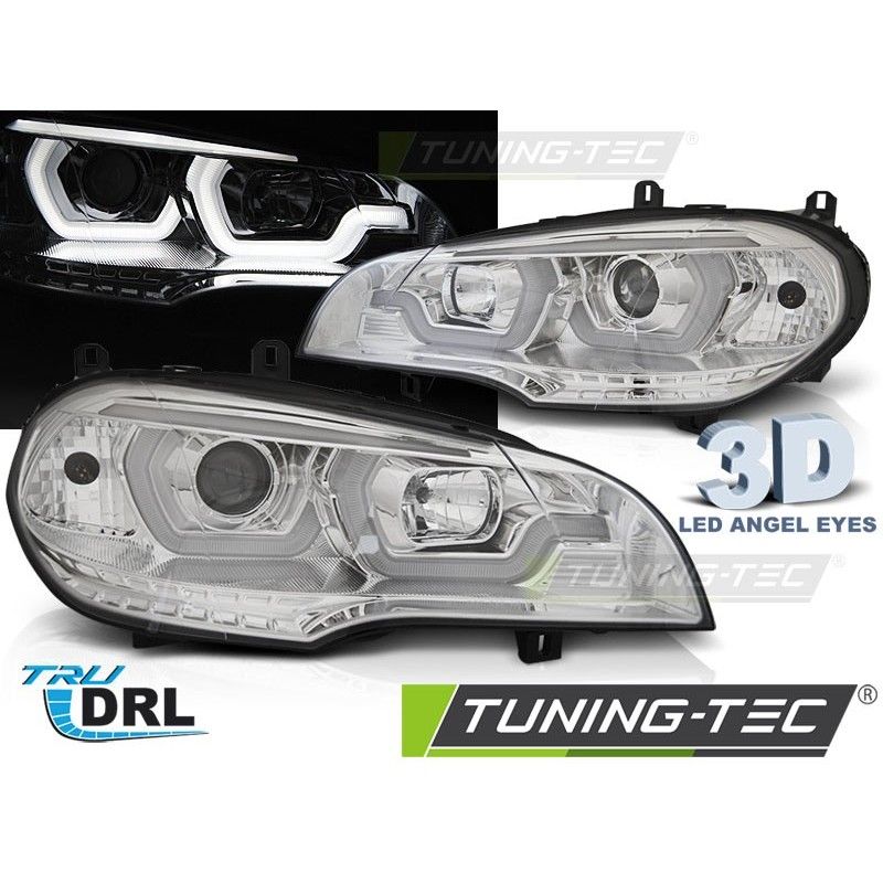 HEADLIGHTS TUBE LIGHT DRL CHROME fits BMW X5 E70 07-13, Bmw HEADLIGHTS TUBE LIGHT DRL CHROME fits BMW X5 E70 07-13, Bmw