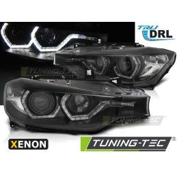 XENON HEADLIGHTS ANGEL EYES LED DRL BLACK fits BMW F30/F31 10.11 - 05.15, Bmw
