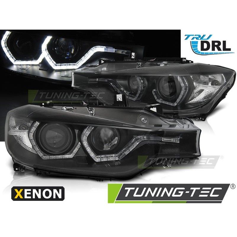 XENON HEADLIGHTS ANGEL EYES LED DRL BLACK fits BMW F30/F31 10.11 - 05.15, Bmw XENON HEADLIGHTS ANGEL EYES LED DRL BLACK fits BMW F30/F31 10.11 - 05.15, Bmw