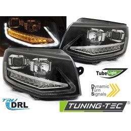 HEADLIGHTS TUBE LIGHT DRL BLACK SEQ fits VW T6 15-19, Volkswagen