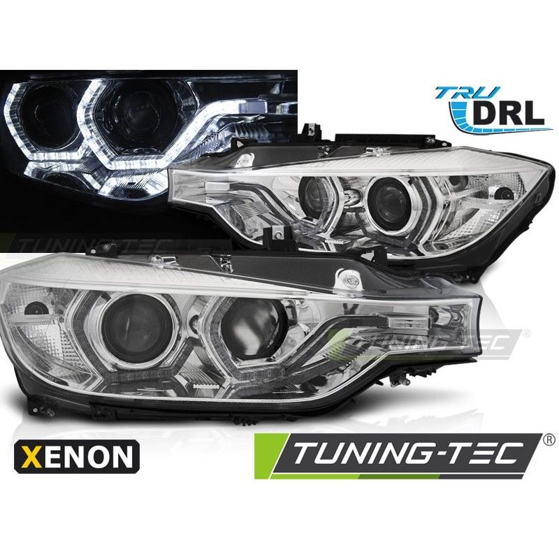 XENON HEADLIGHTS ANGEL EYES LED DRL CHROME fits BMW F30/F31 10.11 - 05.15, Bmw XENON HEADLIGHTS ANGEL EYES LED DRL CHROME fits BMW F30/F31 10.11 - 05.15, Bmw