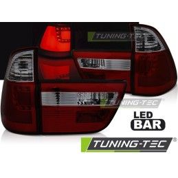 LED BAR TAIL LIGHTS RED SMOKE fits BMW X5 E53 09.99-10.03, Bmw