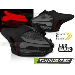 FORD FOCUS 3 15-18 HATCHBACK BLACK SMOKE SEQ LED , Ford