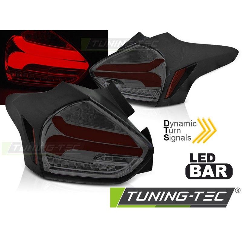 FORD FOCUS 3 15-18 HATCHBACK SMOKE RED SEQ LED , Ford FORD FOCUS 3 15-18 HATCHBACK SMOKE RED SEQ LED , Ford