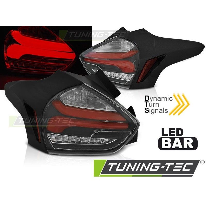 FORD FOCUS 3 15-18 HATCHBACK BLACK RED SEQ LED , Ford FORD FOCUS 3 15-18 HATCHBACK BLACK RED SEQ LED , Ford