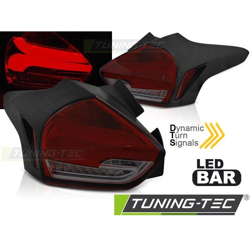 FORD FOCUS 3 15-18 HATCHBACK RED SMOKE SEQ LED , Ford FORD FOCUS 3 15-18 HATCHBACK RED SMOKE SEQ LED , Ford