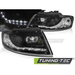 HEADLIGHTS DAYLIGHT BLACK fits AUDI A4 B6 CABRIO 02-06, Audi