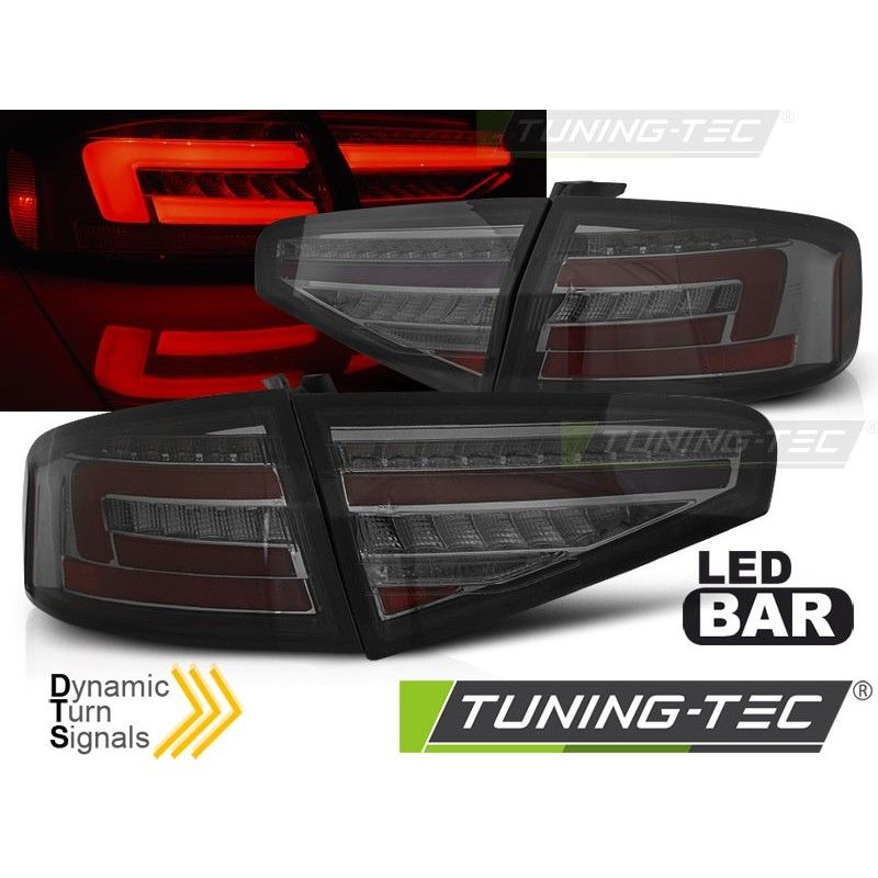 LED BAR TAIL LIGHTS SMOKE SEQ fits AUDI A4 B8 12-15 SEDAN OEM LED, Audi LED BAR TAIL LIGHTS SMOKE SEQ fits AUDI A4 B8 12-15 SEDAN OEM LED, Audi