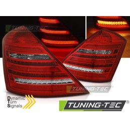 LED TAIL LIGHTS RED WHITE SEQ W222 LOOK fits MERCEDES W221 S-KLASA 05-09, Mercedes