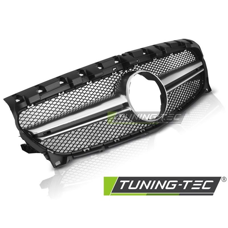 GRILL BLACK SILVER SPORT LOOK fits MERCEDES CLA W117 13-19, Mercedes GRILL BLACK SILVER SPORT LOOK fits MERCEDES CLA W117 13-19, Mercedes