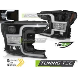HEADLIGHTS TUBE LIGHT BLACK fits FORD F150 MK13 17-20, Ford