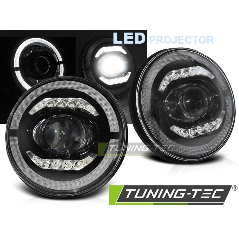 CHRYSLER JEEP WRANGLER TJ/ LJ/ JK 96-18 ANGEL EYE LED BLACK, Jeep