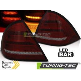 LED BAR TAIL LIGHTS RED SMOKE SEQ fits MERCEDES W203 SEDAN 00-04, Mercedes
