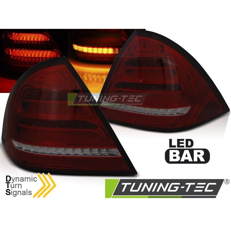 LED BAR TAIL LIGHTS RED SMOKE SEQ fits MERCEDES W203 SEDAN 00-04, Mercedes LED BAR TAIL LIGHTS RED SMOKE SEQ fits MERCEDES W203 SEDAN 00-04, Mercedes