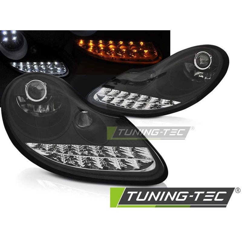 HEADLIGHTS DAYLIGHT BLACK fits PORSCHE BOXSTER 96-04 /911 996, Nouveaux produits tuning-tec