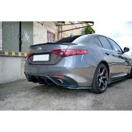 RAJOUT DU PARE-CHOCS ARRIERE ALFA ROMEO GIULIA VELOCE Noir Brillant