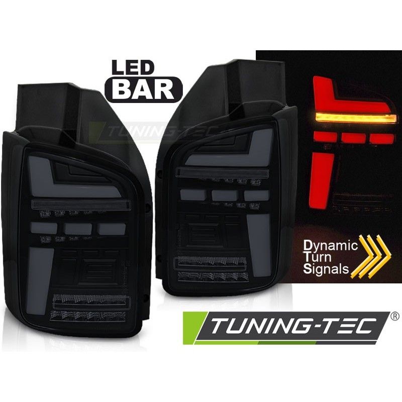 LED BAR TAIL LIGHTS BLACK SMOKE SEQ fits VW T6 15-19 OEM BULB, Nouveaux produits tuning-tec