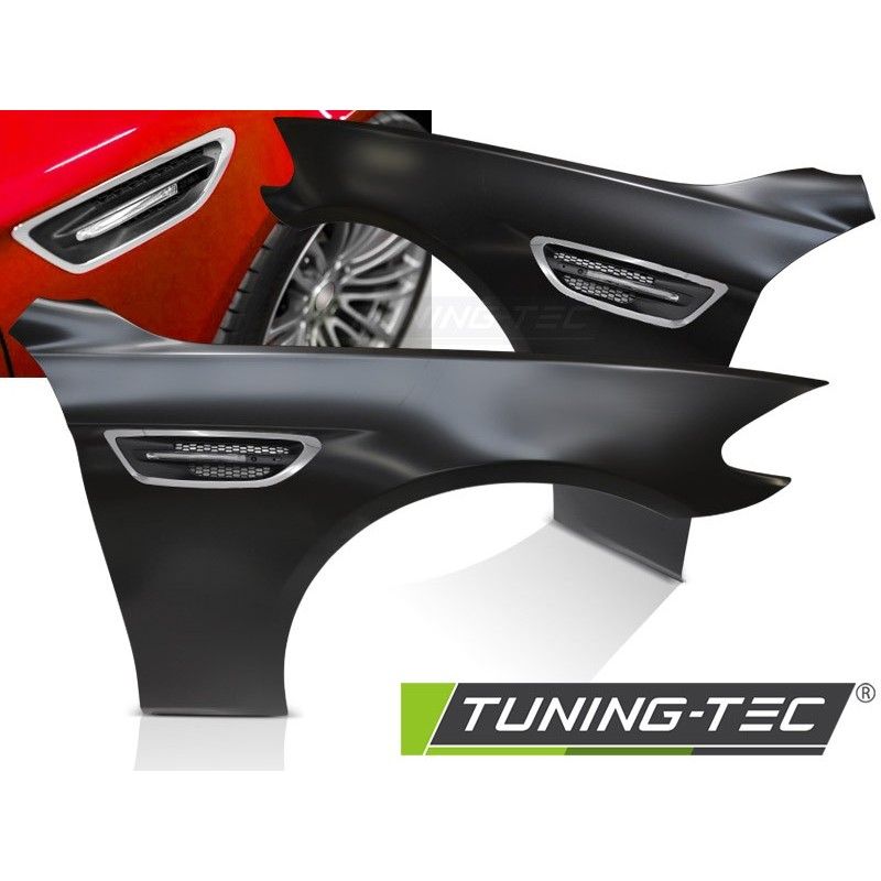 FENDERS SPORT STYLE WITH SIDE VENT CHROME fits BMW F10 F11 10-16, Nouveaux produits tuning-tec