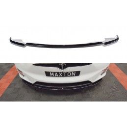 Maxton LAME DU PARE-CHOCS AVANT / SPLITTER V.1 TESLA MODEL X Gloss Black, TE-MODELX-FD1G Tuning.fr