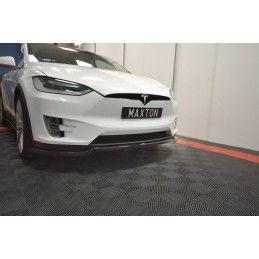 Maxton LAME DU PARE-CHOCS AVANT / SPLITTER V.1 TESLA MODEL X Gloss Black, TE-MODELX-FD1G Tuning.fr