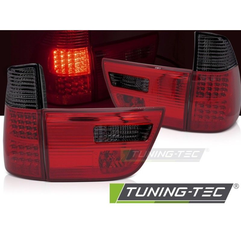 LED TAIL LIGHTS RED SMOKE fits BMW X5 E53 09.99-10.03, Nouveaux produits tuning-tec