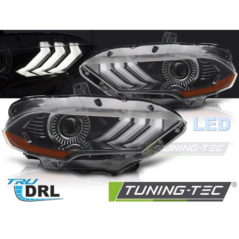 LED HEADLIGHTS BLACK DRL fits FORD MUSTANG 18-21, Nouveaux produits tuning-tec