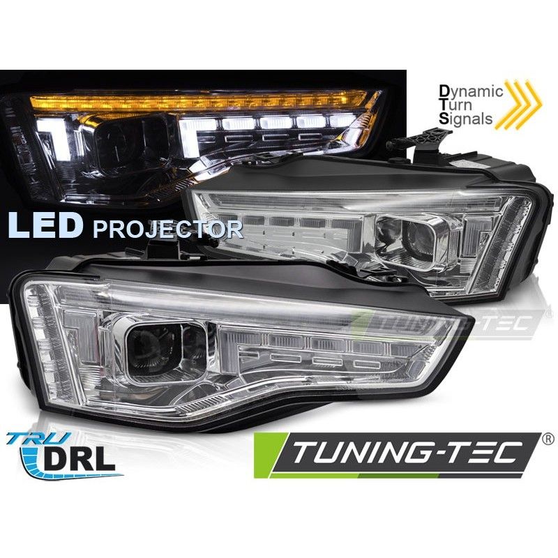 LED HEADLIGHTS LED CHROME SEQ fits AUDI A5 11-16, Nouveaux produits tuning-tec