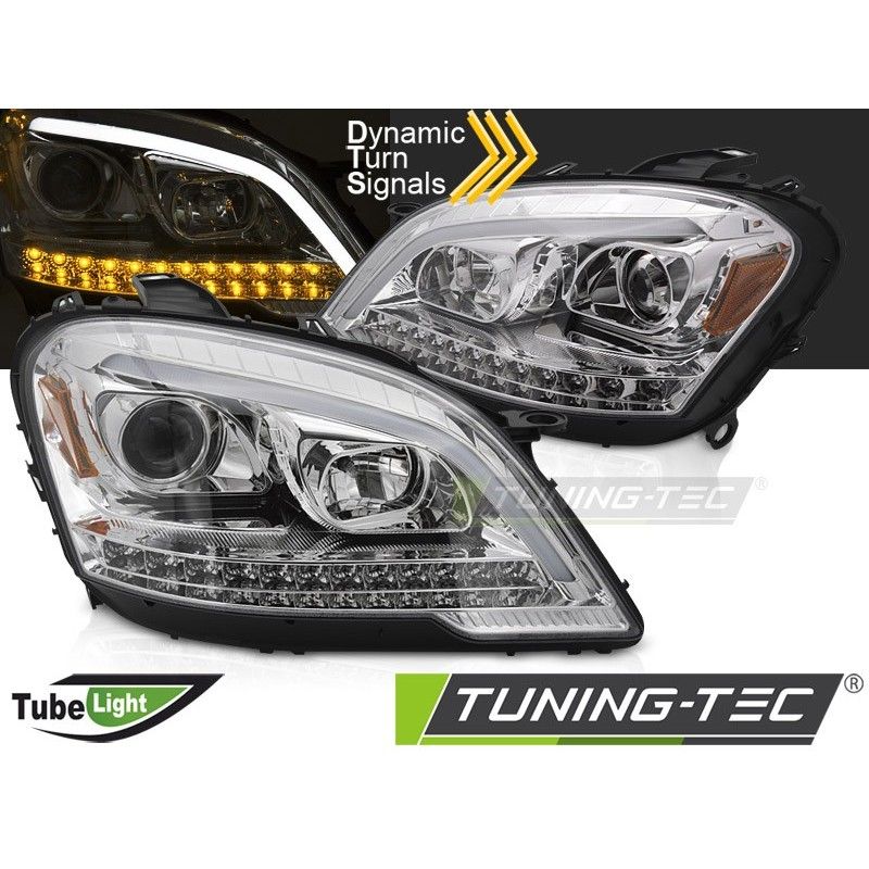 HEADLIGHTS TUBE LIGHT CHROME SEQ fits MERCEDES W164 ML M-KLASA 09-11, Nouveaux produits tuning-tec