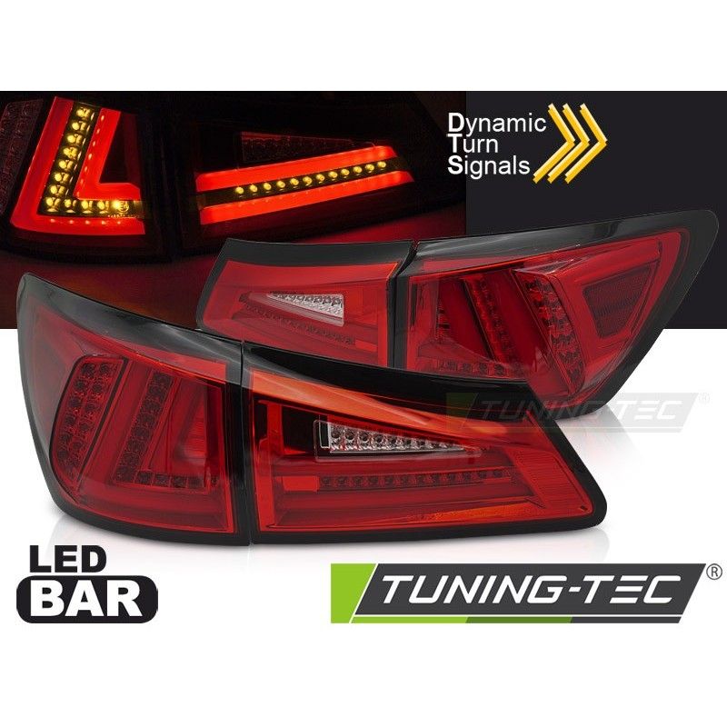 LED TAIL LIGHTS RED WHITE LED SQL fits LEXUS IS II 06-13, Nouveaux produits tuning-tec