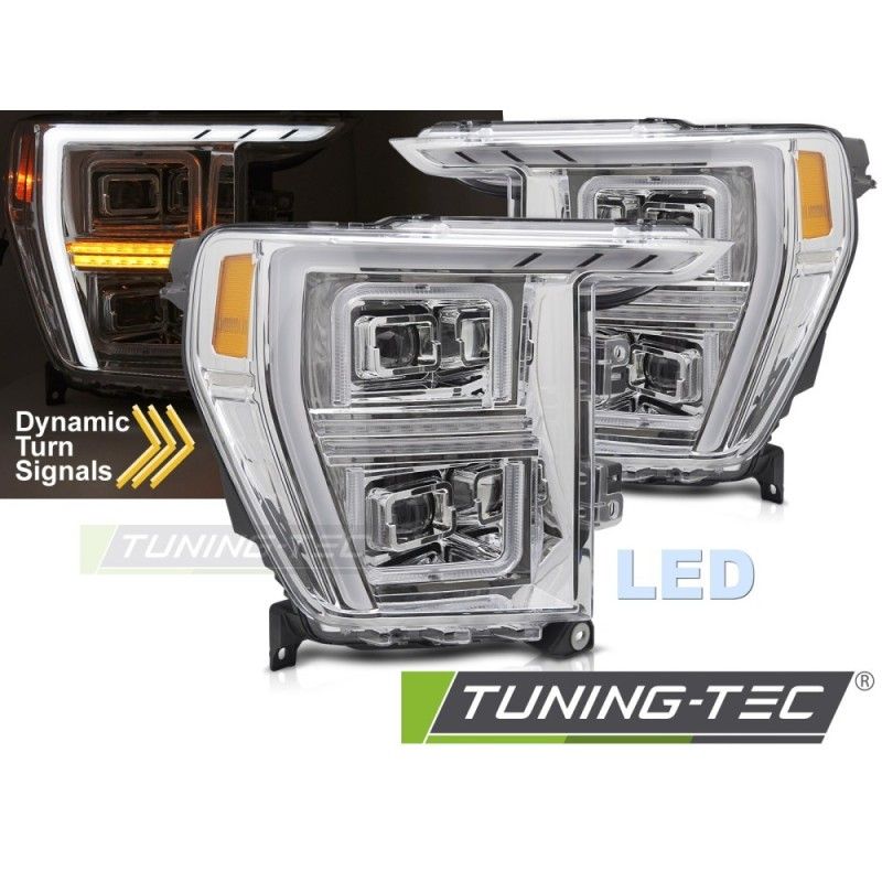 LED HEADLIGHTS TUBE LIGHT CHROME fits FORD F150 MK14 20-23, Nouveaux produits tuning-tec